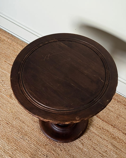 French Carved Oak Pedestal Table in the manner of Charles Dudouyt