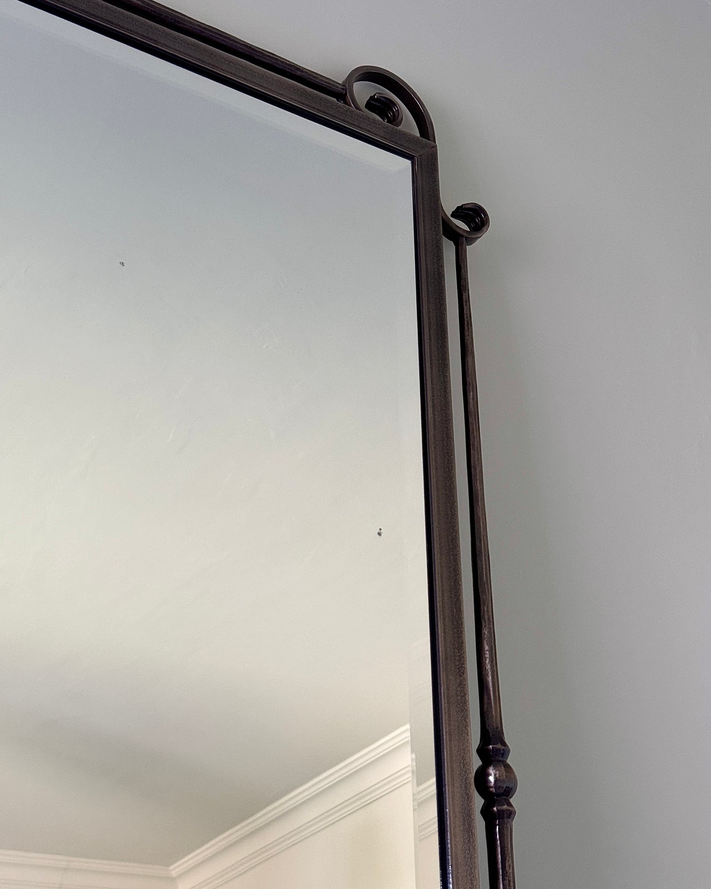 Extra Large Scroll Gilt Metal Mirror