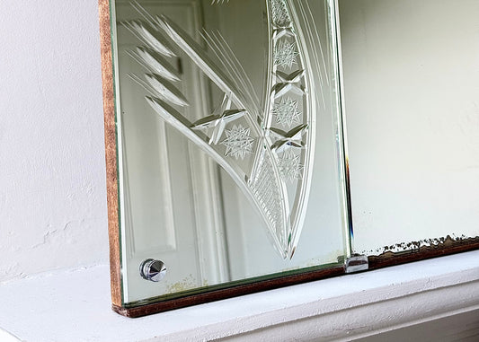 Extra Large Italian Venetian Mid-century Starburst Sectional Mirror