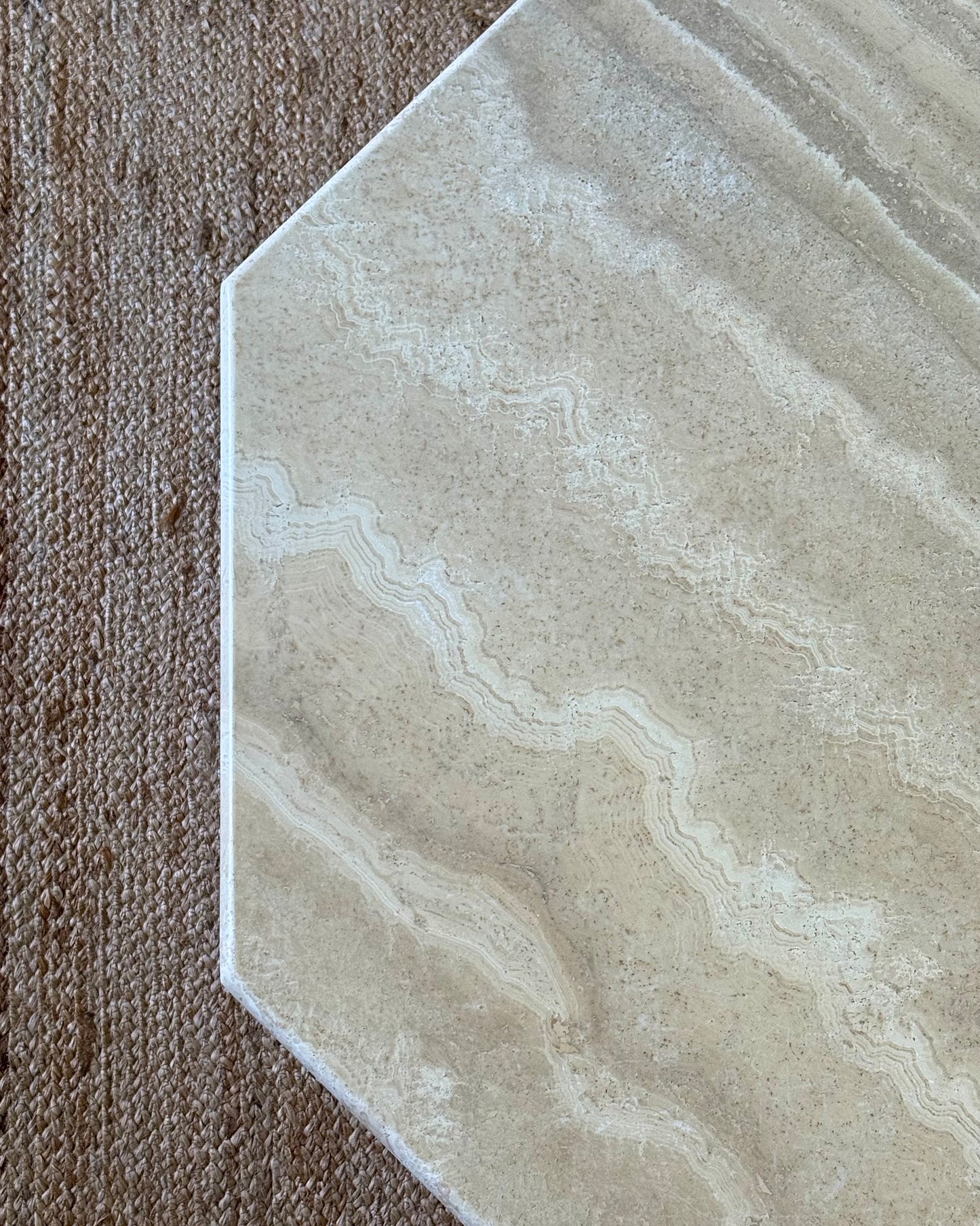 Octagonal 1970’s Italian Travertine Coffee Table ON HOLD