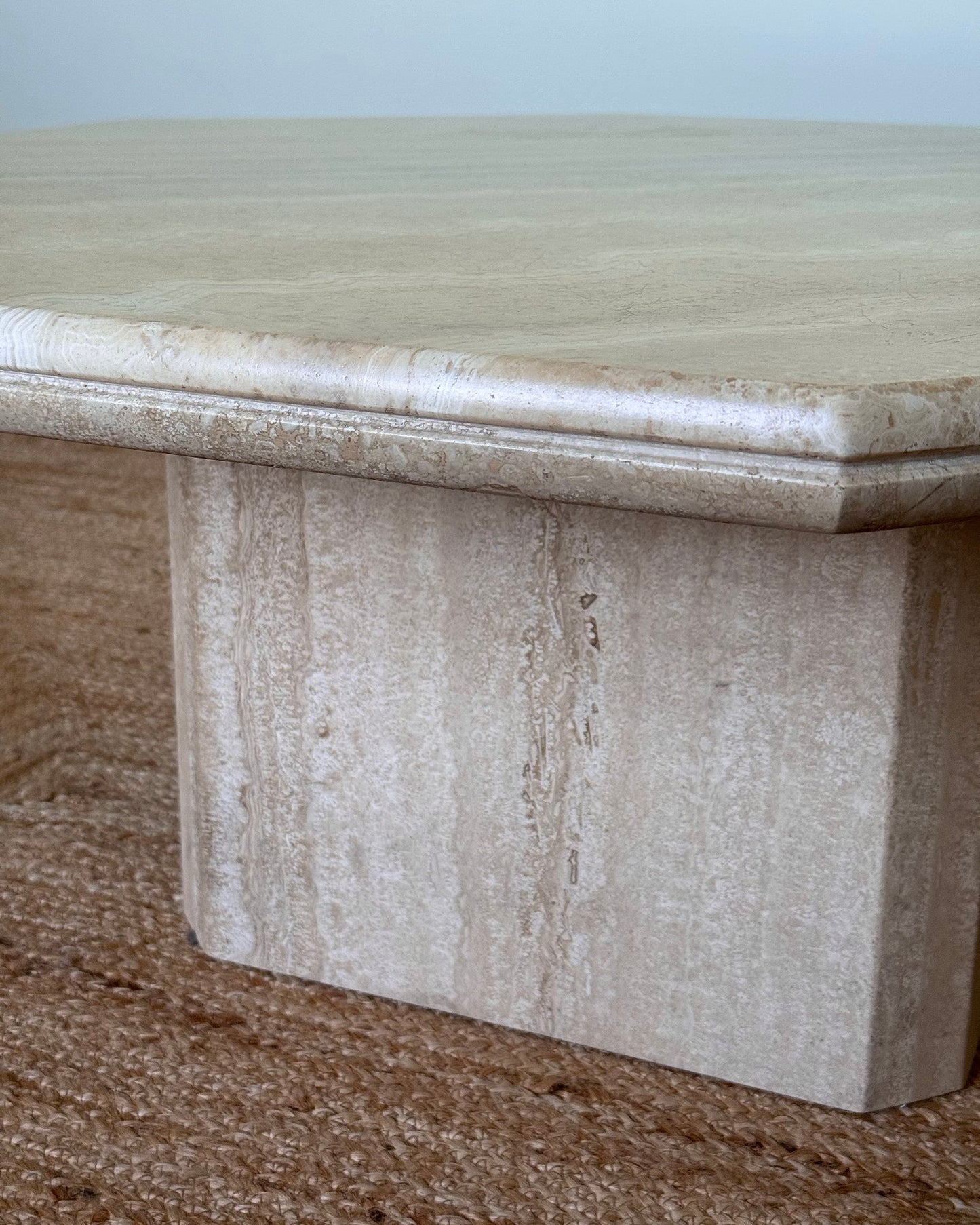 Octagonal 1970’s Italian Travertine Coffee Table ON HOLD