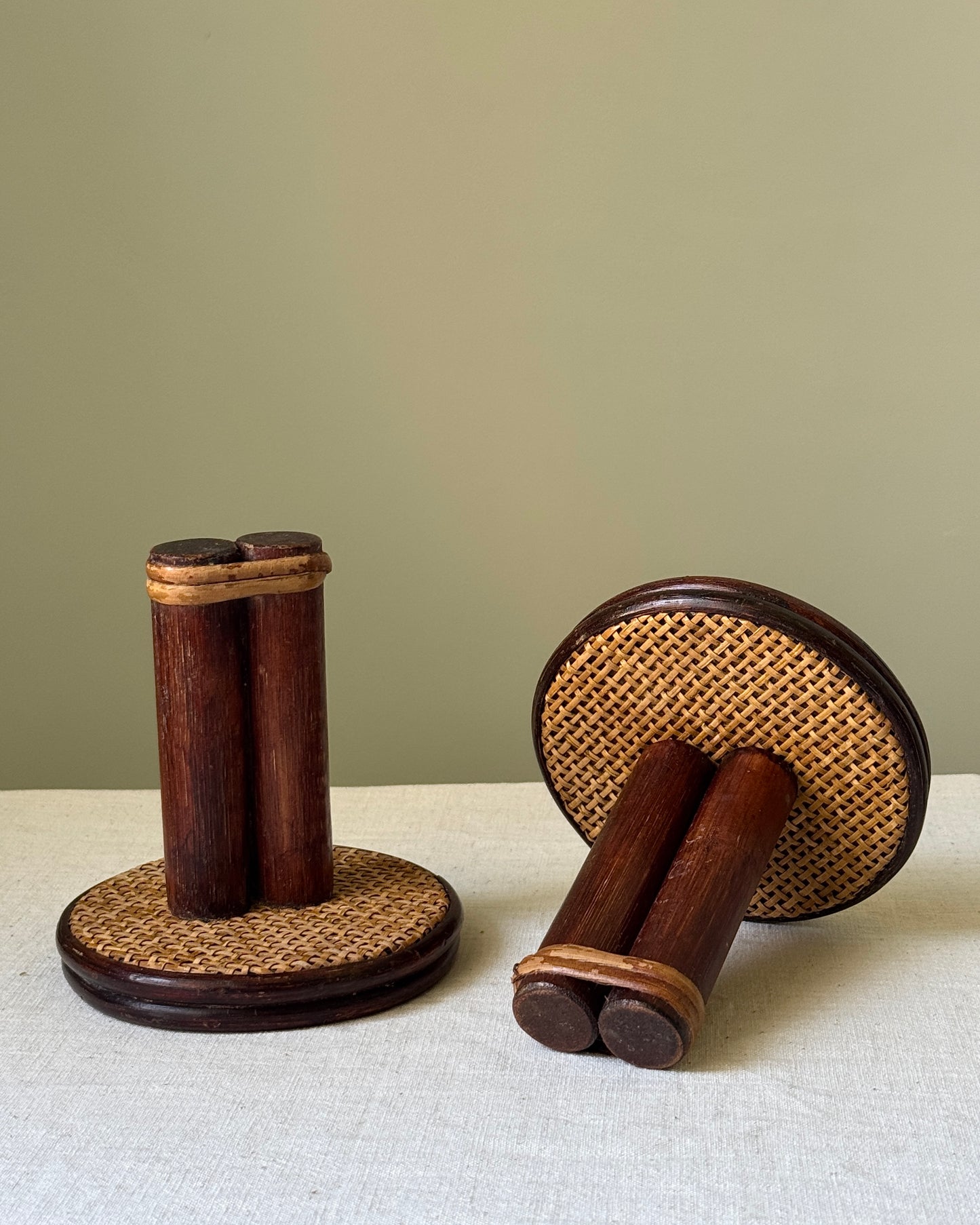 French Bamboo & Rattan Wall Pegs