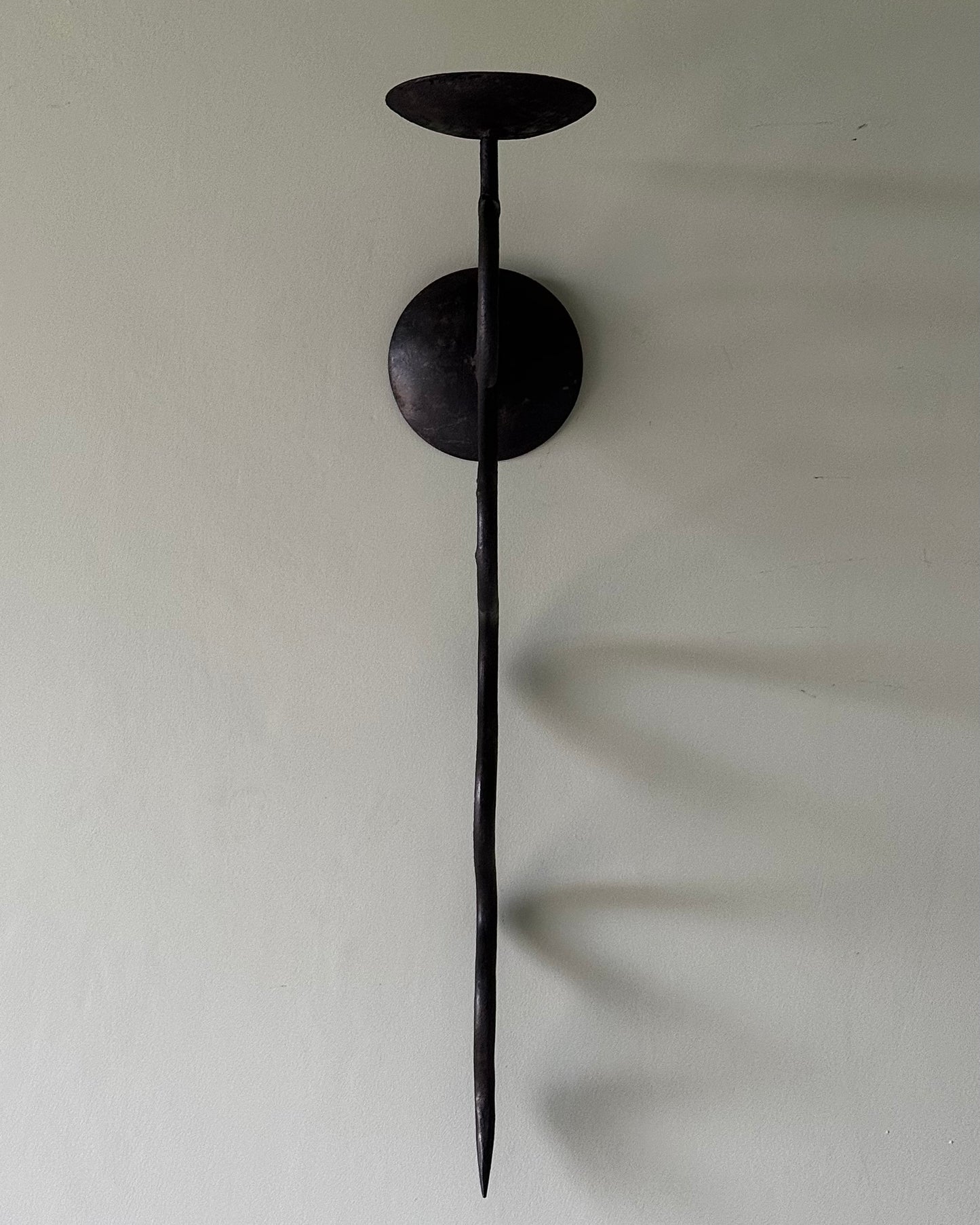 A Pair of French Mid-century Wrought Iron Candle Sconces