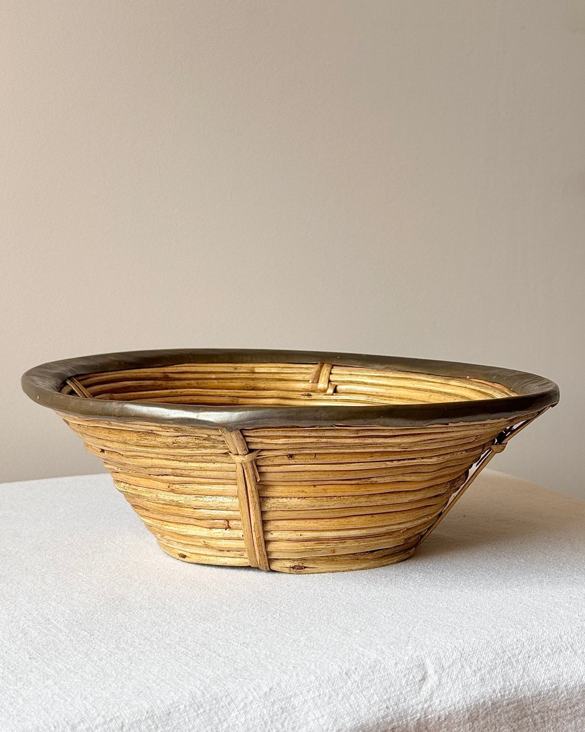 Italian Pencil Reed & Brass Bowl - Club Sourced