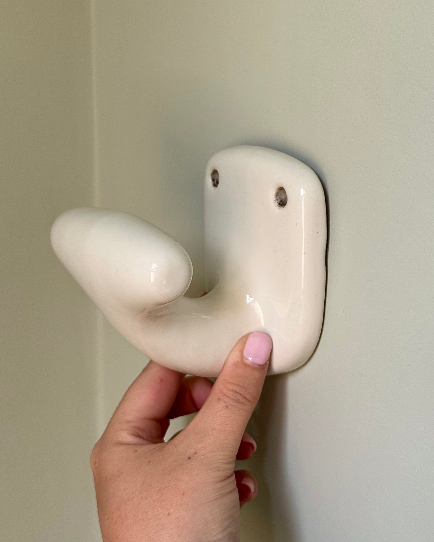 Large Swedish Ceramic Sculptural Hooks, circa 1950’s