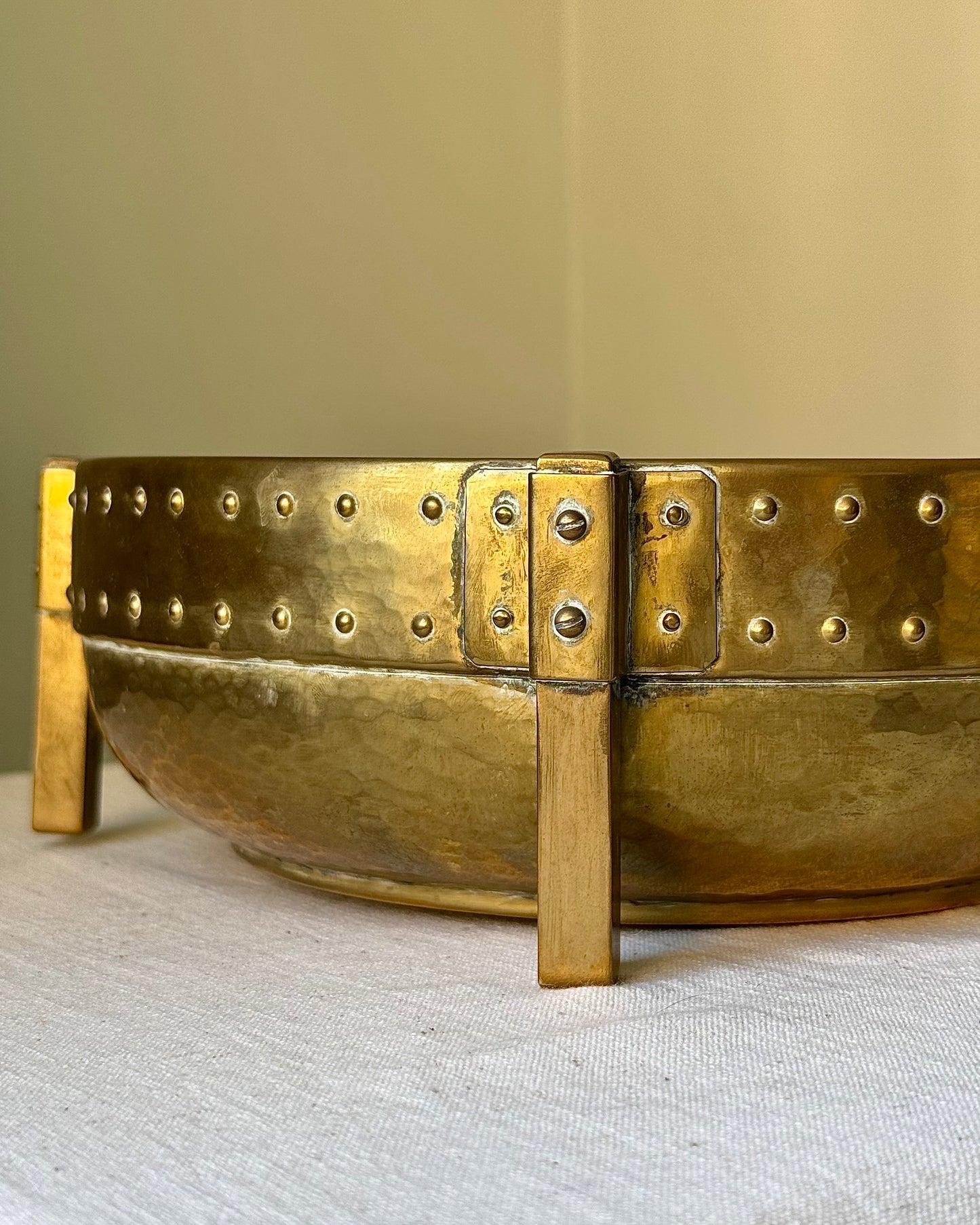 French Modernist Brass Bowl