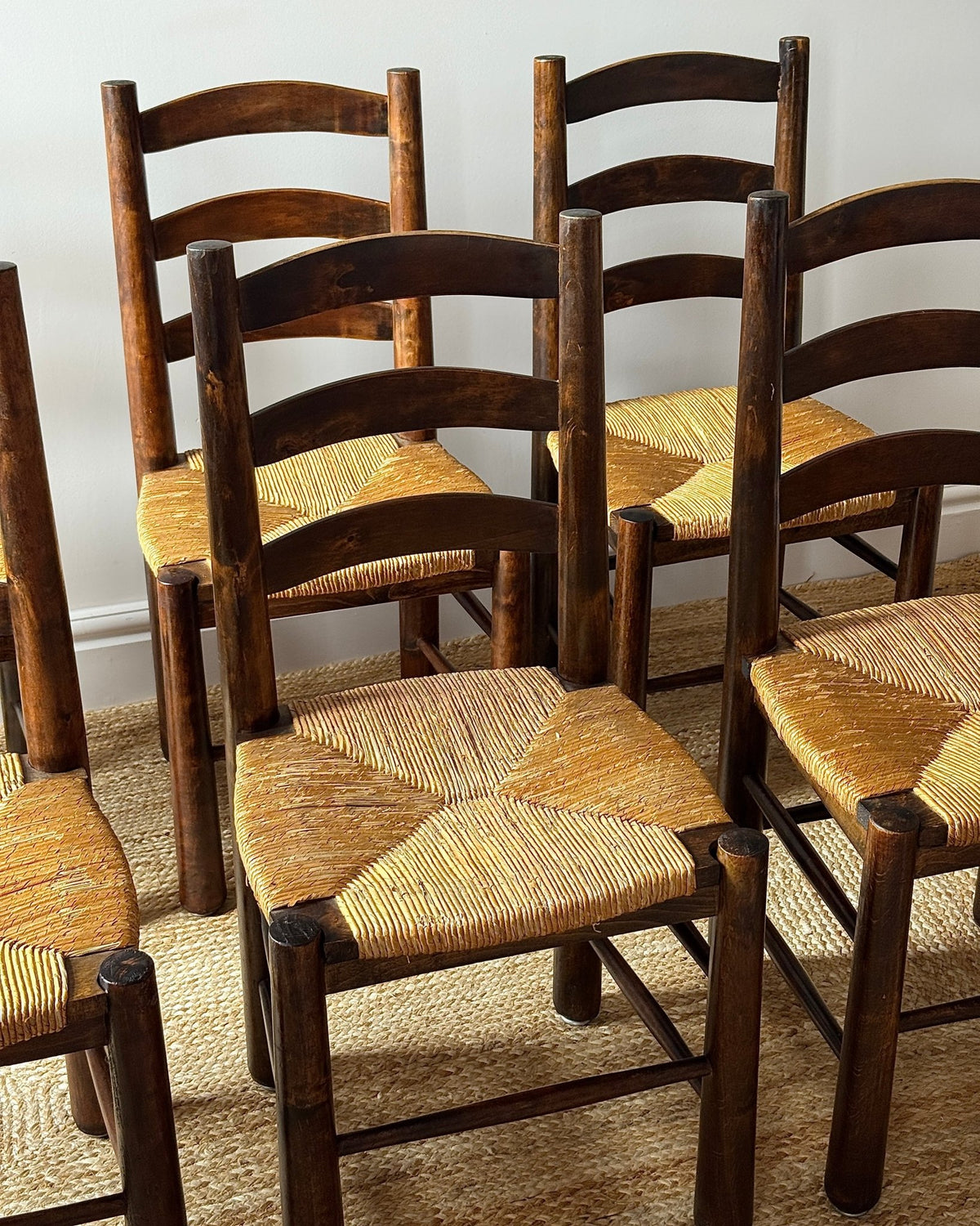 French Rush Ladderback Dining Chairs - Club Sourced