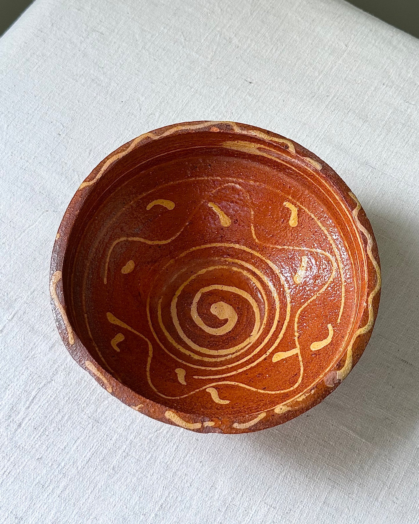 Mid-century Hand-Painted Puglian Terracotta Bowls
