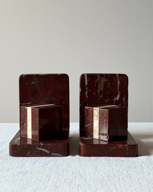 Pair of Art Deco Marble Bookends