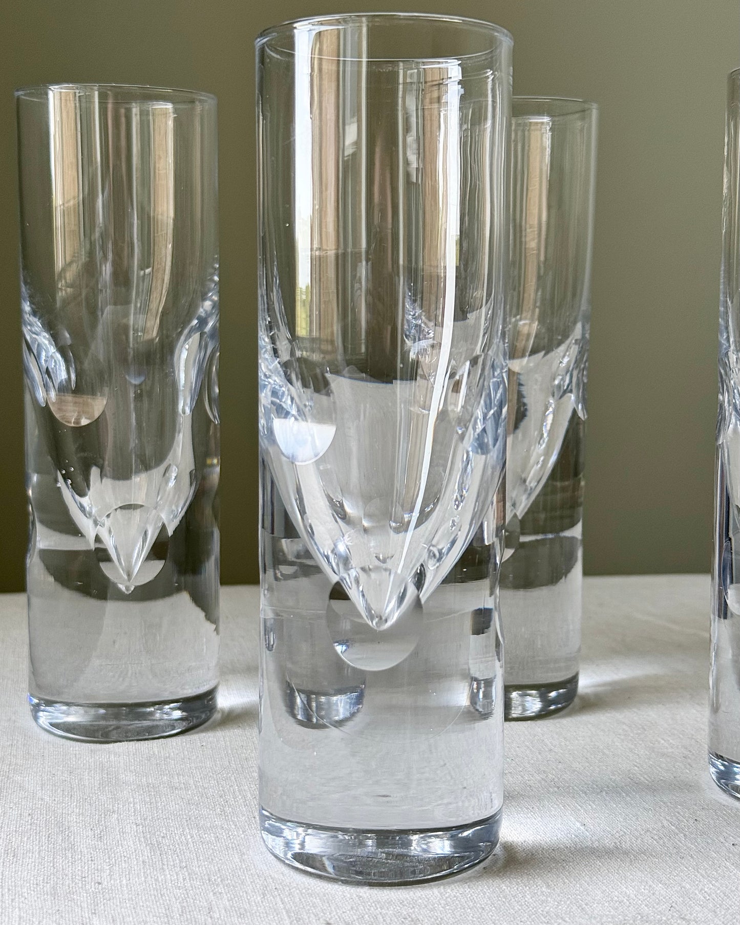 Set of 6 Murano Bullet Glasses by Carlo Moretti