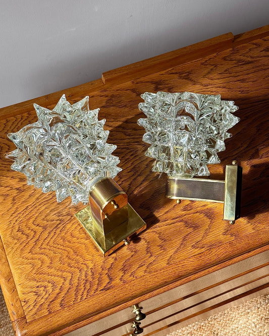 Pair of Murano Barovier & Toso Wall Lights - Club Sourced