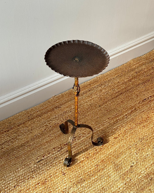 Spanish Wrought Iron Gilded Martini Table - Club Sourced
