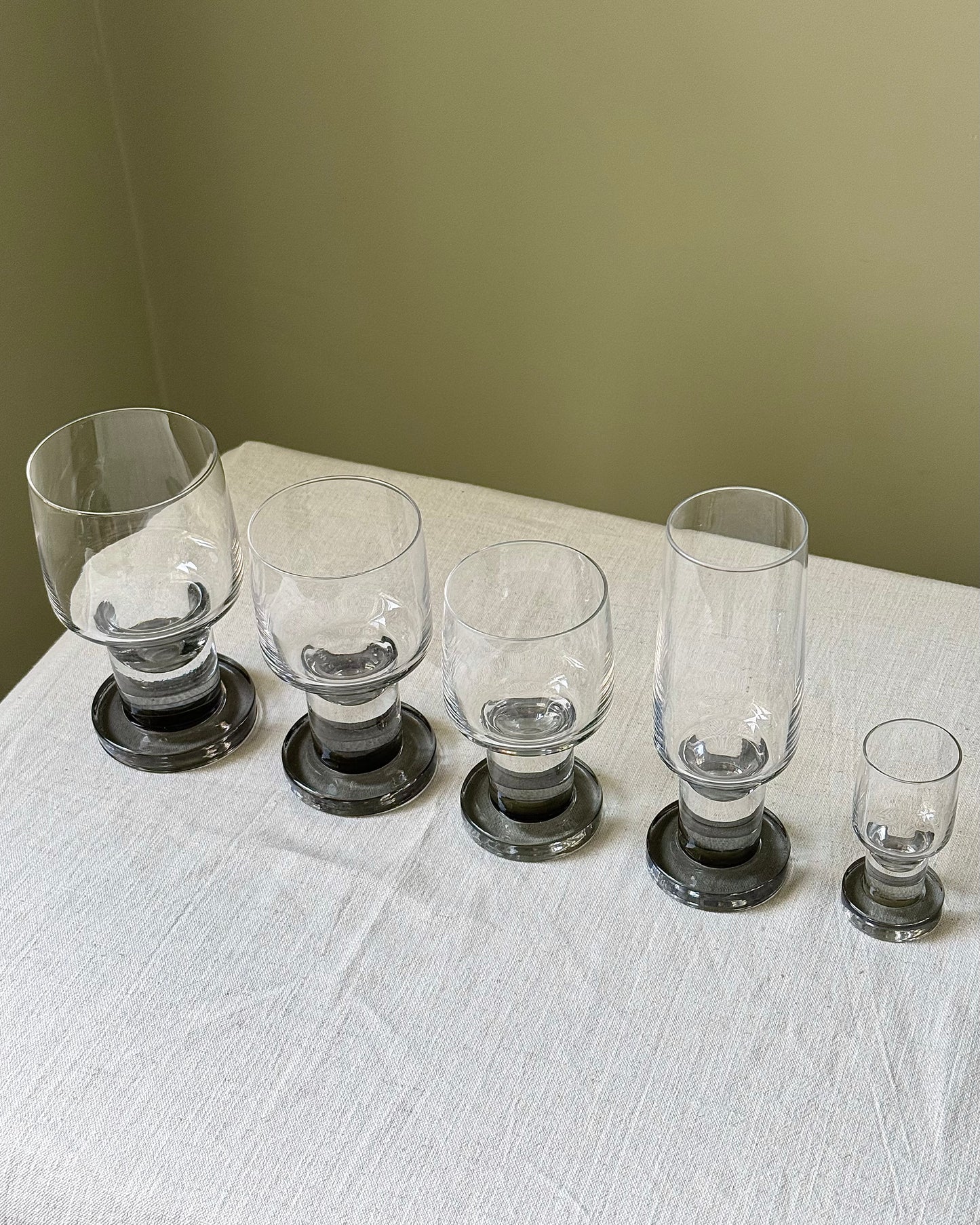 French 1970’s Crystal Glasses