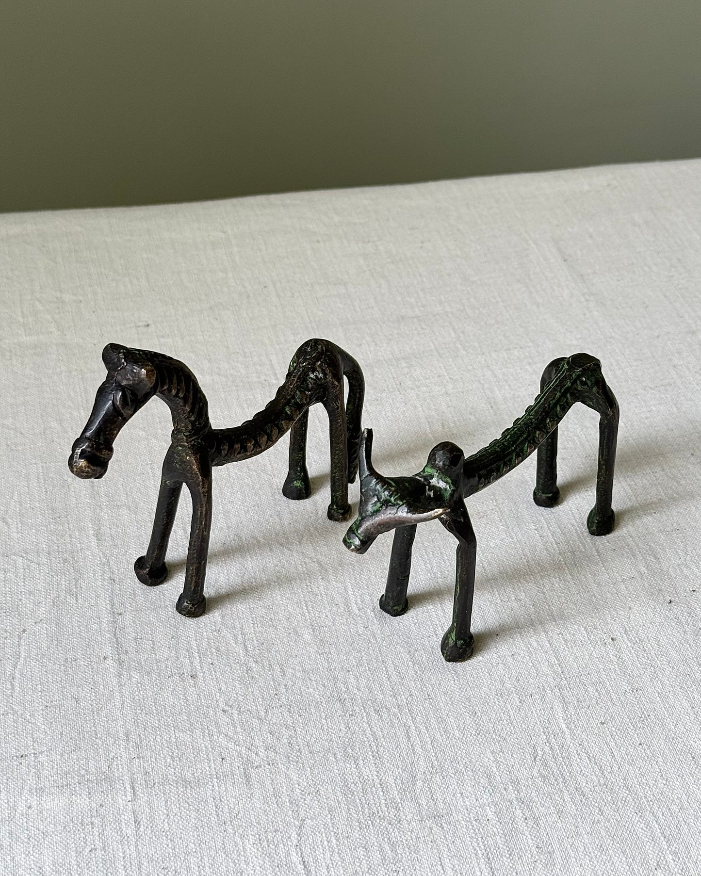 Mid-Century Brass Folk Animal Figurines