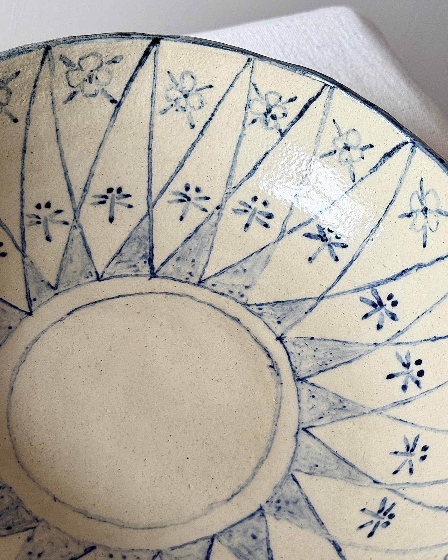 Vintage Hand-painted Folk Bowl