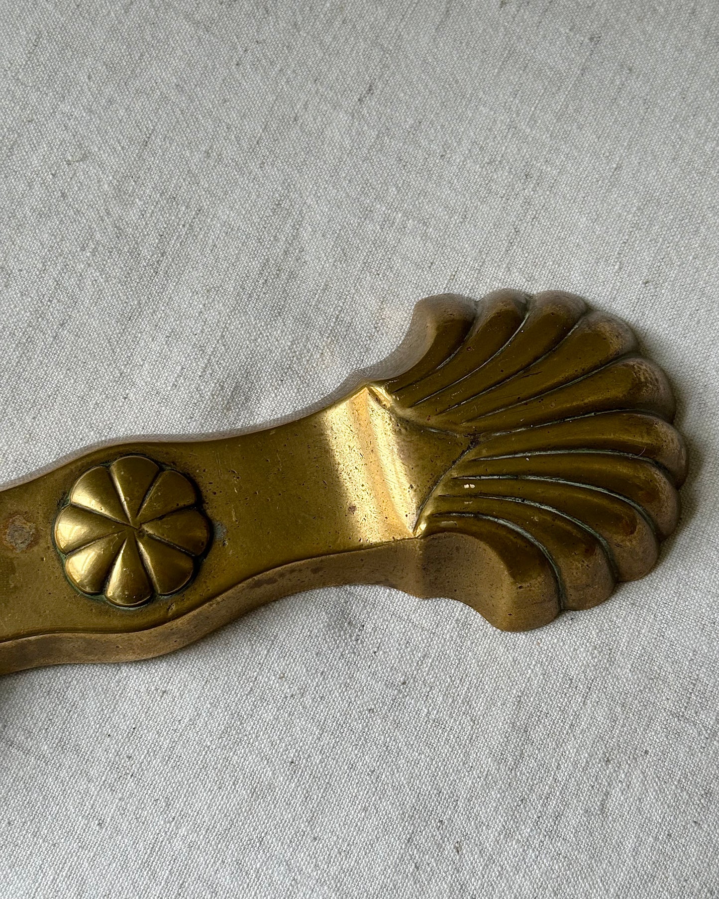 Victorian Brass Shell Doorstop