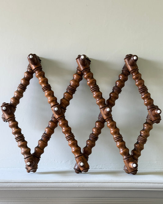 French Turned Wood Wall Pegs
