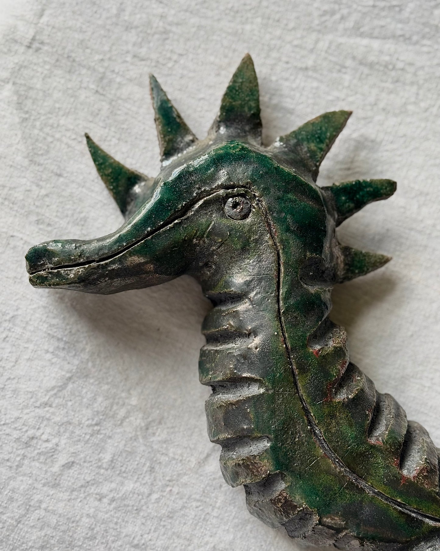 Studio Pottery Seahorse wall hanging