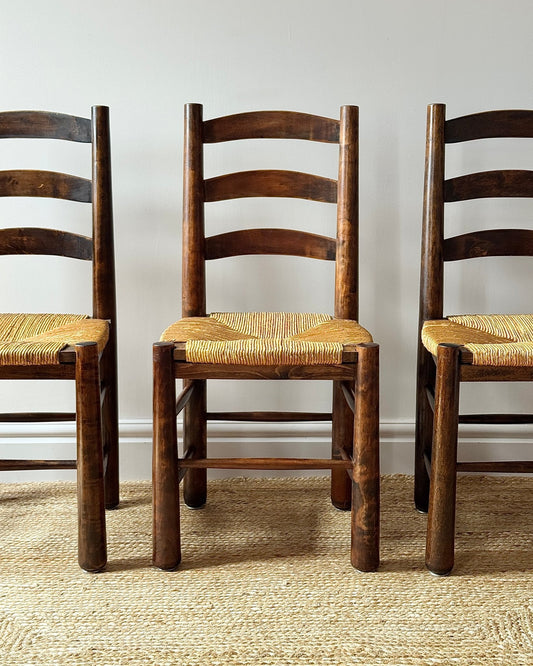 French Rush Ladderback Dining Chairs - Club Sourced