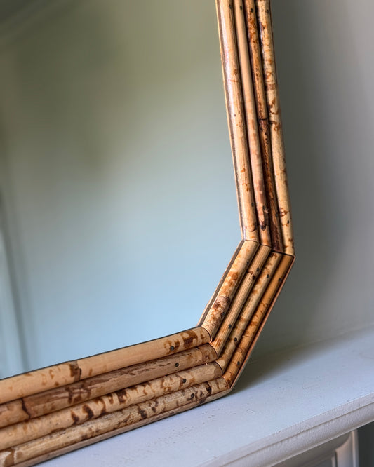 Large Italian Mottled Bamboo Mirror
