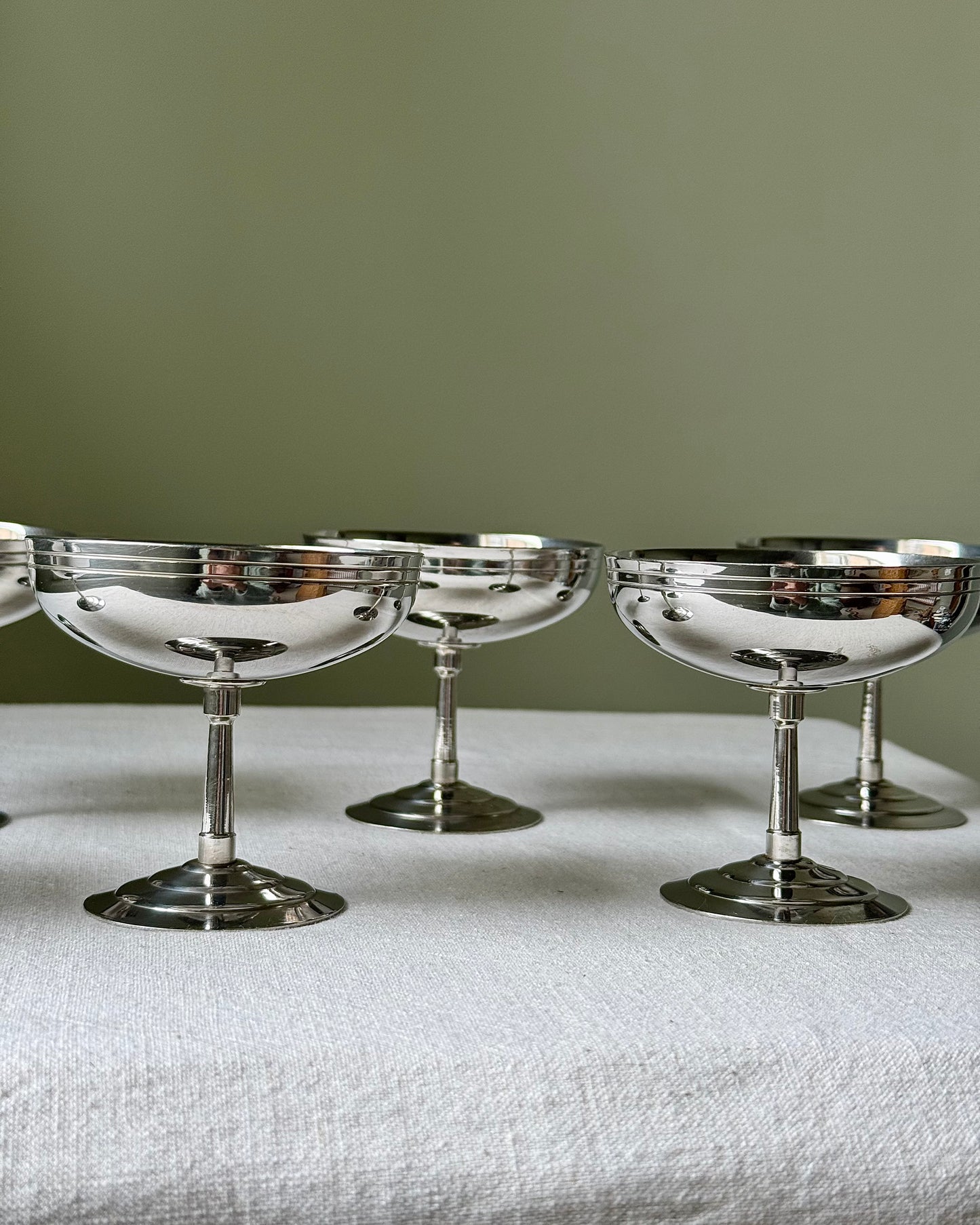 Set of 6 Letang Remy Stainless Steel Coupes