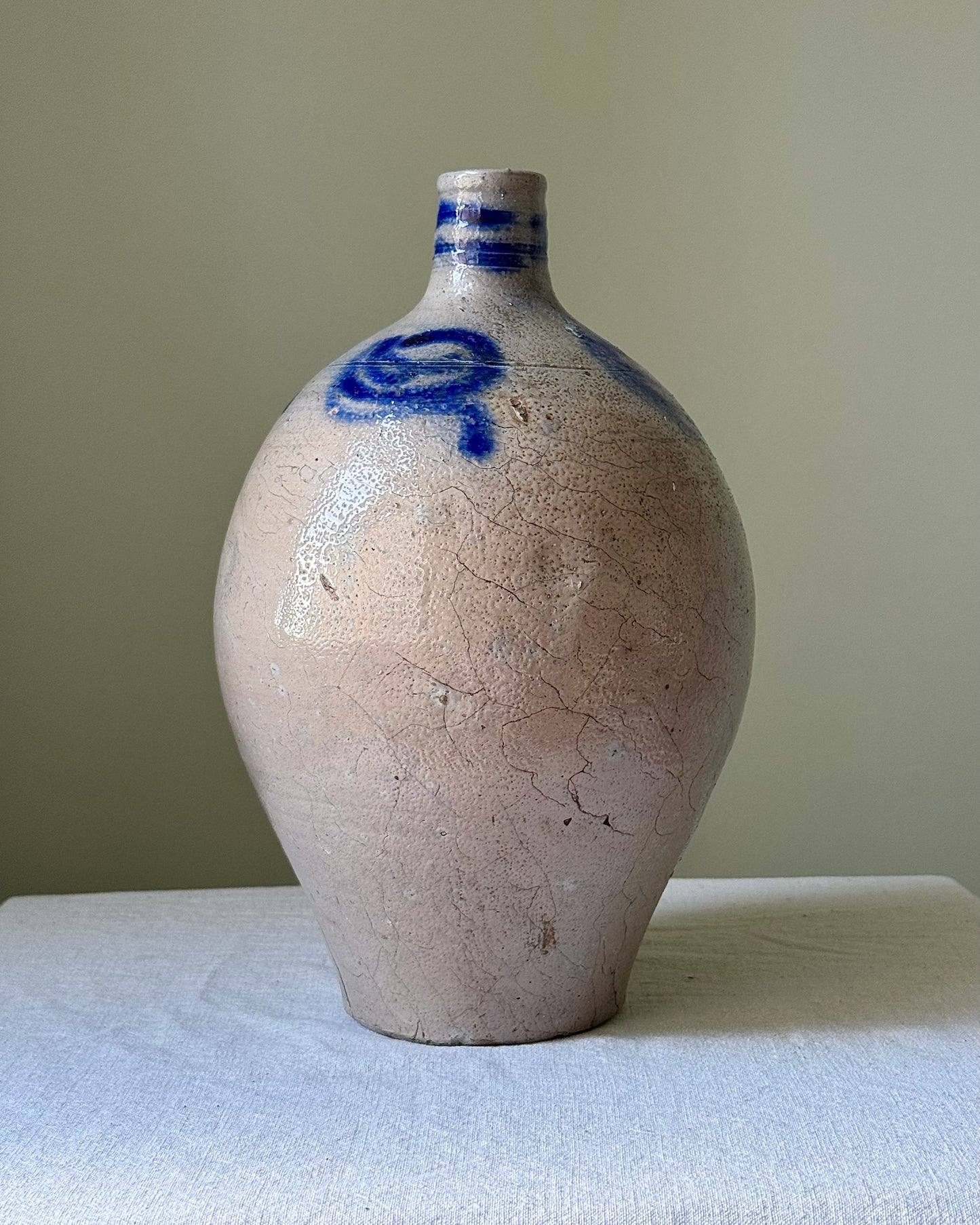 19th Century Alsace Salt Glaze Wine Jug