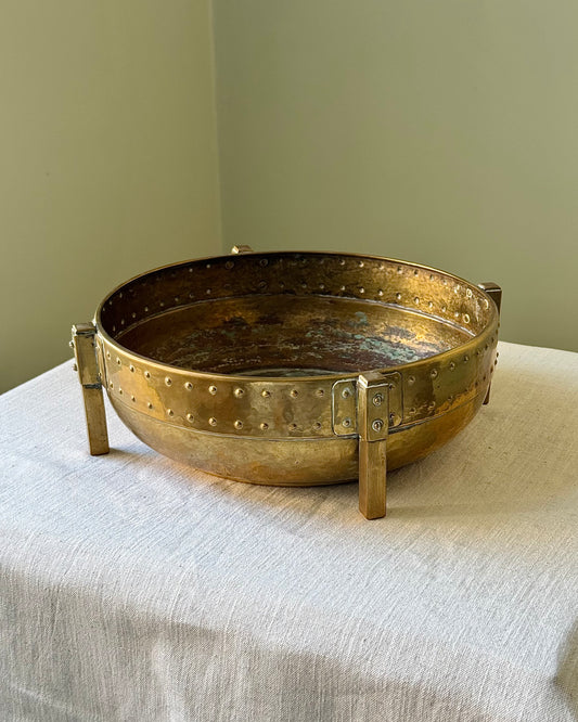 French Modernist Brass Bowl