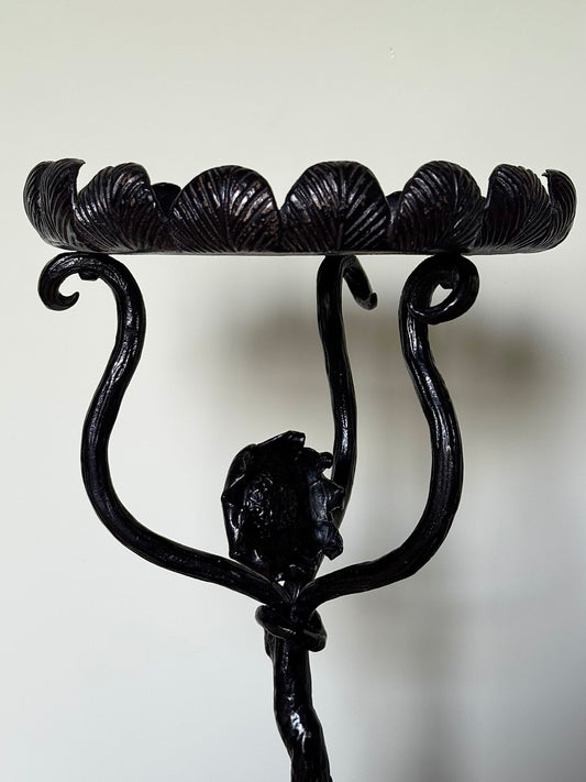 Pair of Swedish Art Nouveau Wrought Iron Pedestals