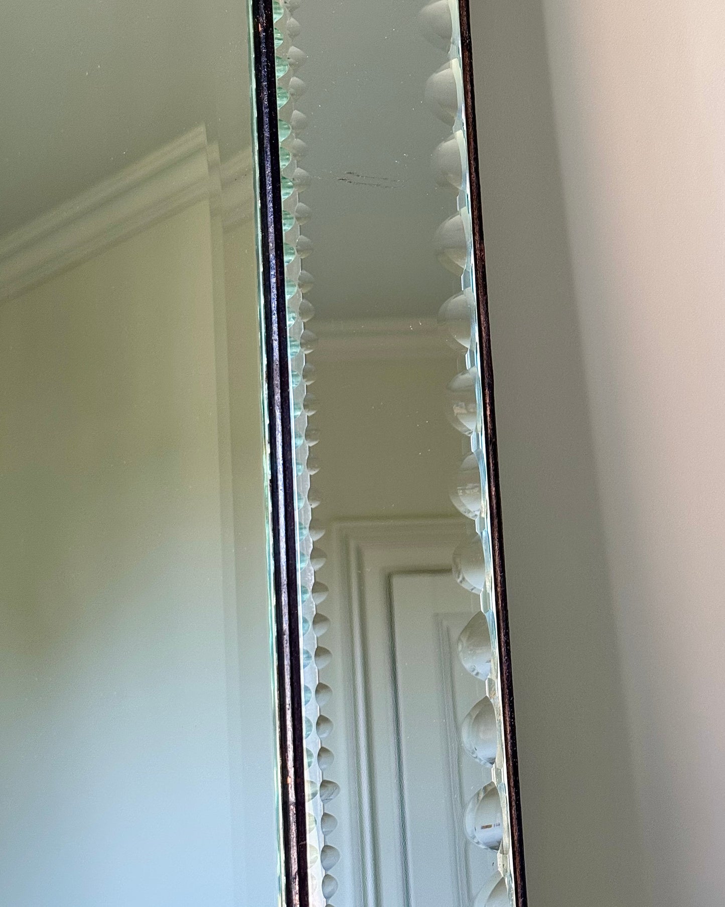 Venetian Rectangle Mirror with Bevelled Scalloped Detail