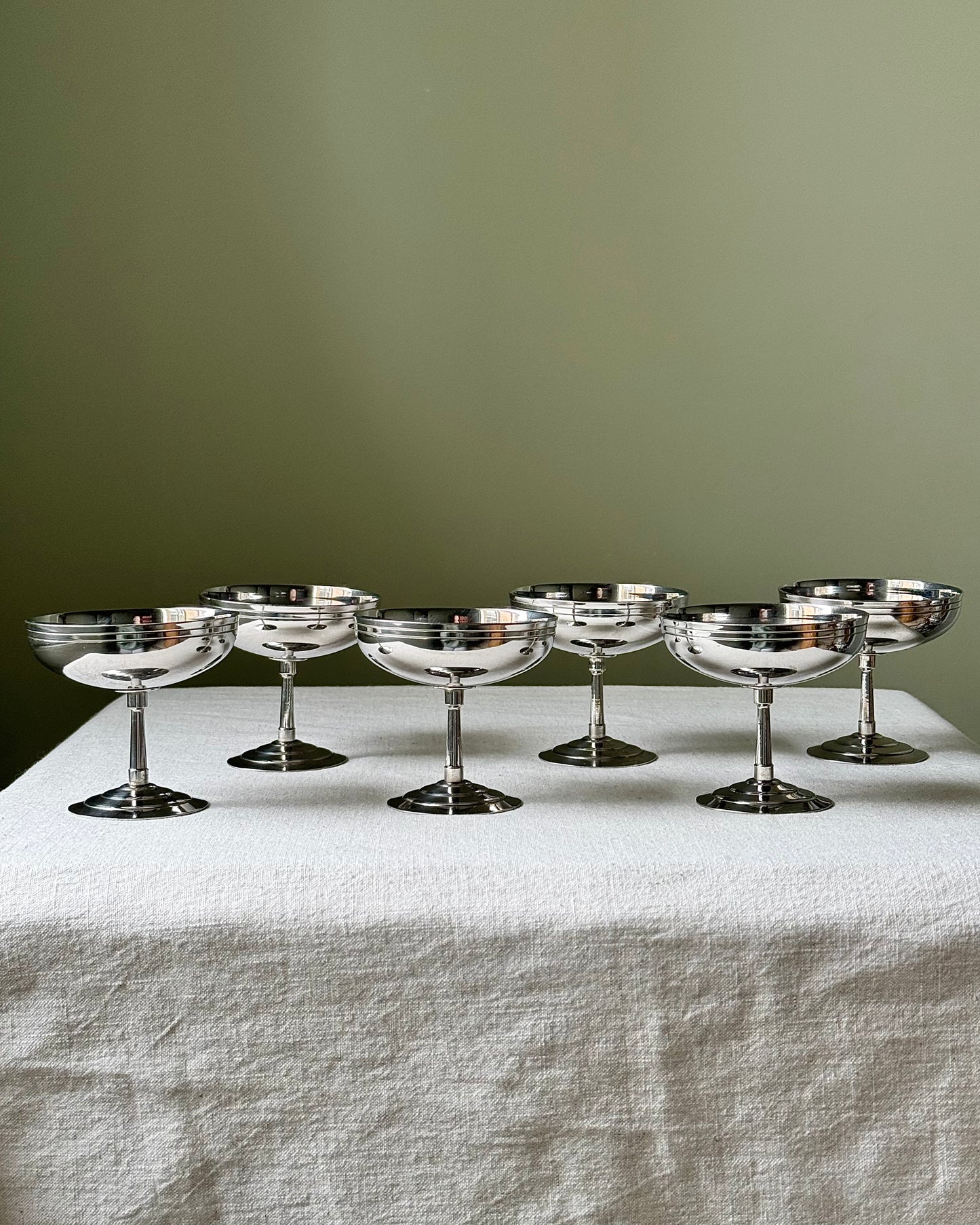 Set of 6 Letang Remy Stainless Steel Coupes
