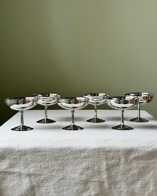 Pair of Letang Remy Stainless Steel Coupes