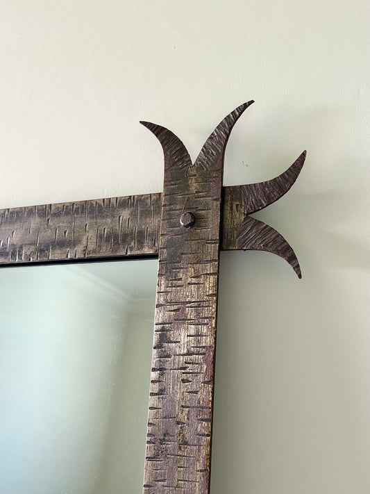 French Primitive Iron Mirror