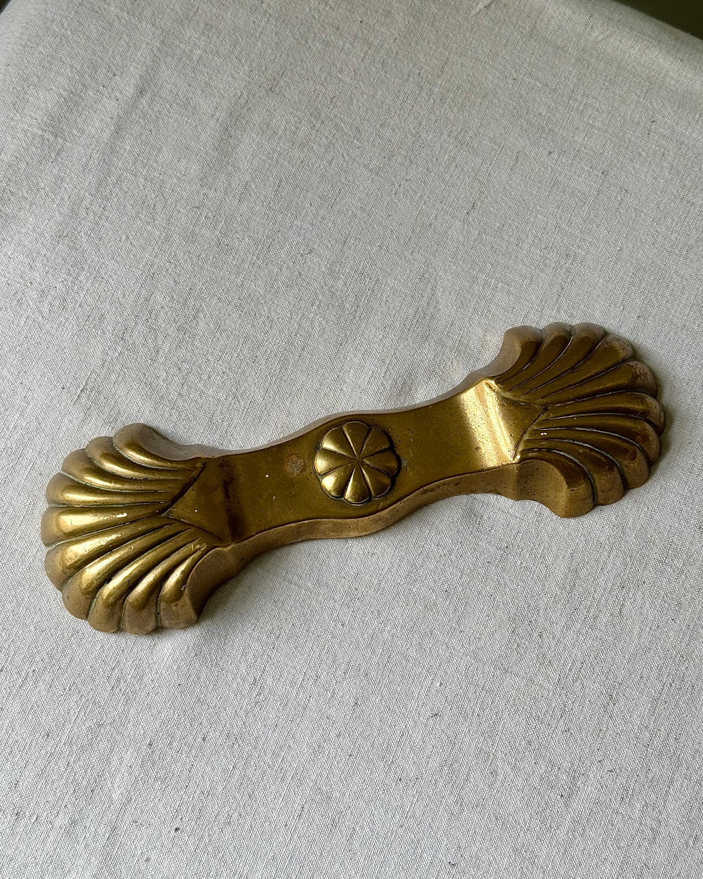 Victorian Brass Shell Doorstop