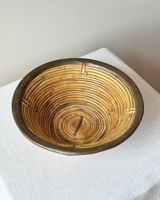 Italian Pencil Reed & Brass Bowl - Club Sourced