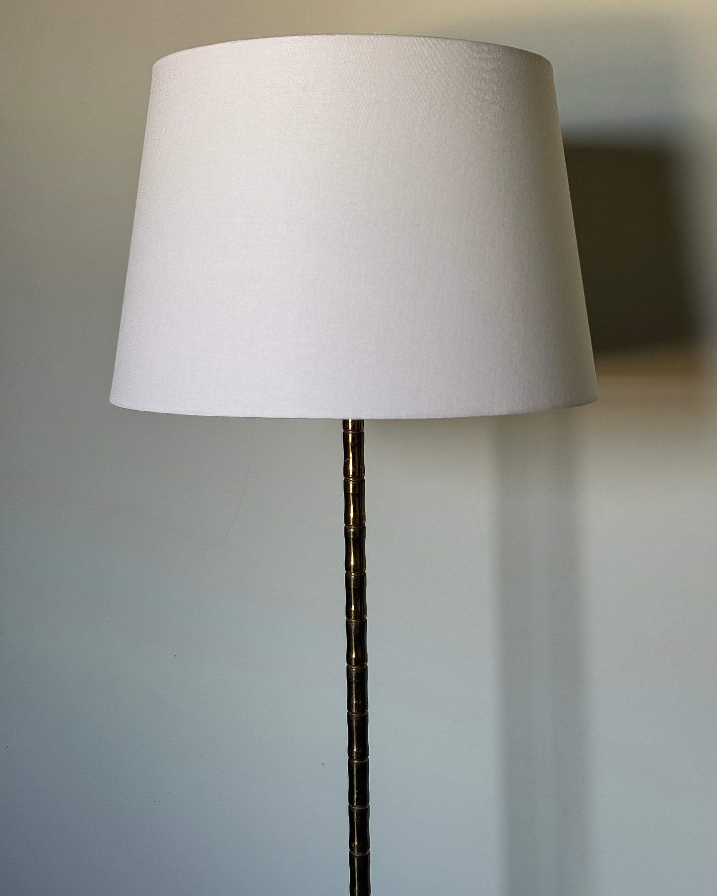 French Brass Bamboo Floor Lamp