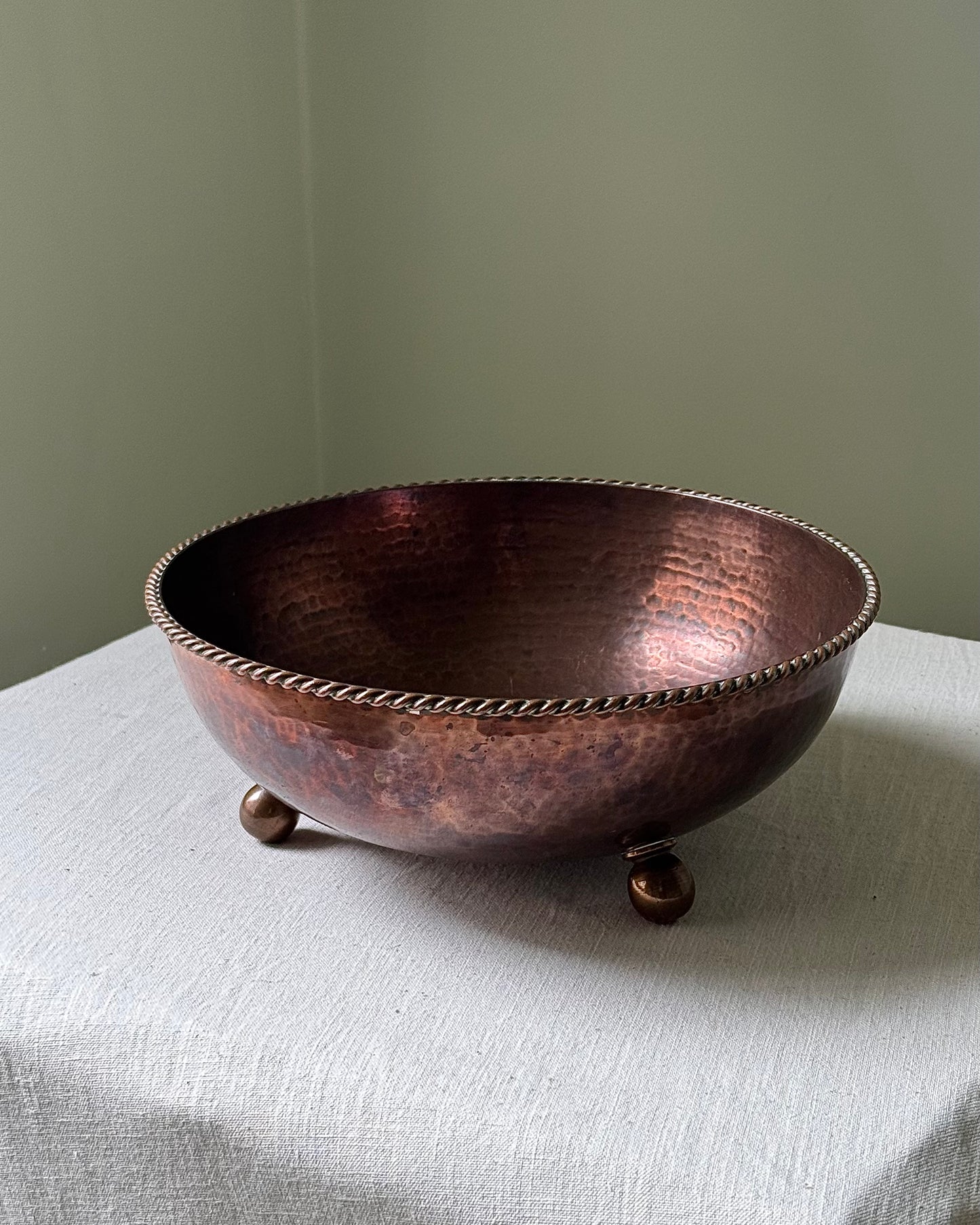Arts and Crafts Hammered Copper Bowl