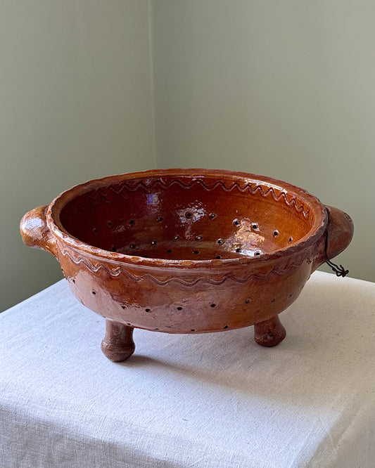 Antique Southern Italian Terracotta Strainer