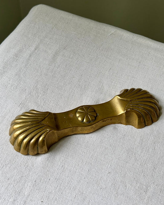Victorian Brass Shell Doorstop