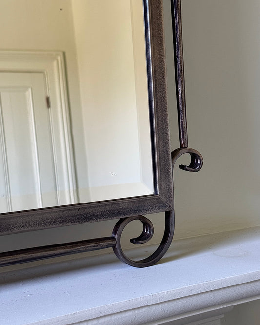 Extra Large Scroll Gilt Metal Mirror
