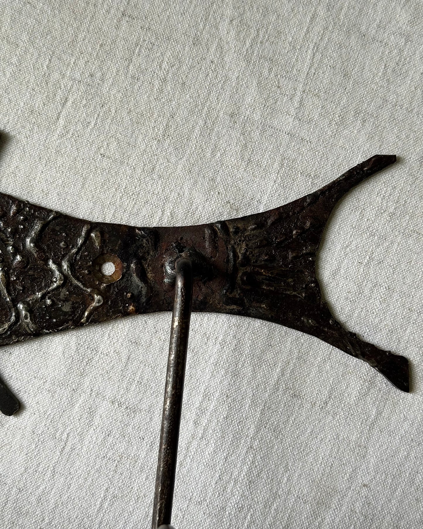 Mid-Century French Iron Fish Loo Roll Holder