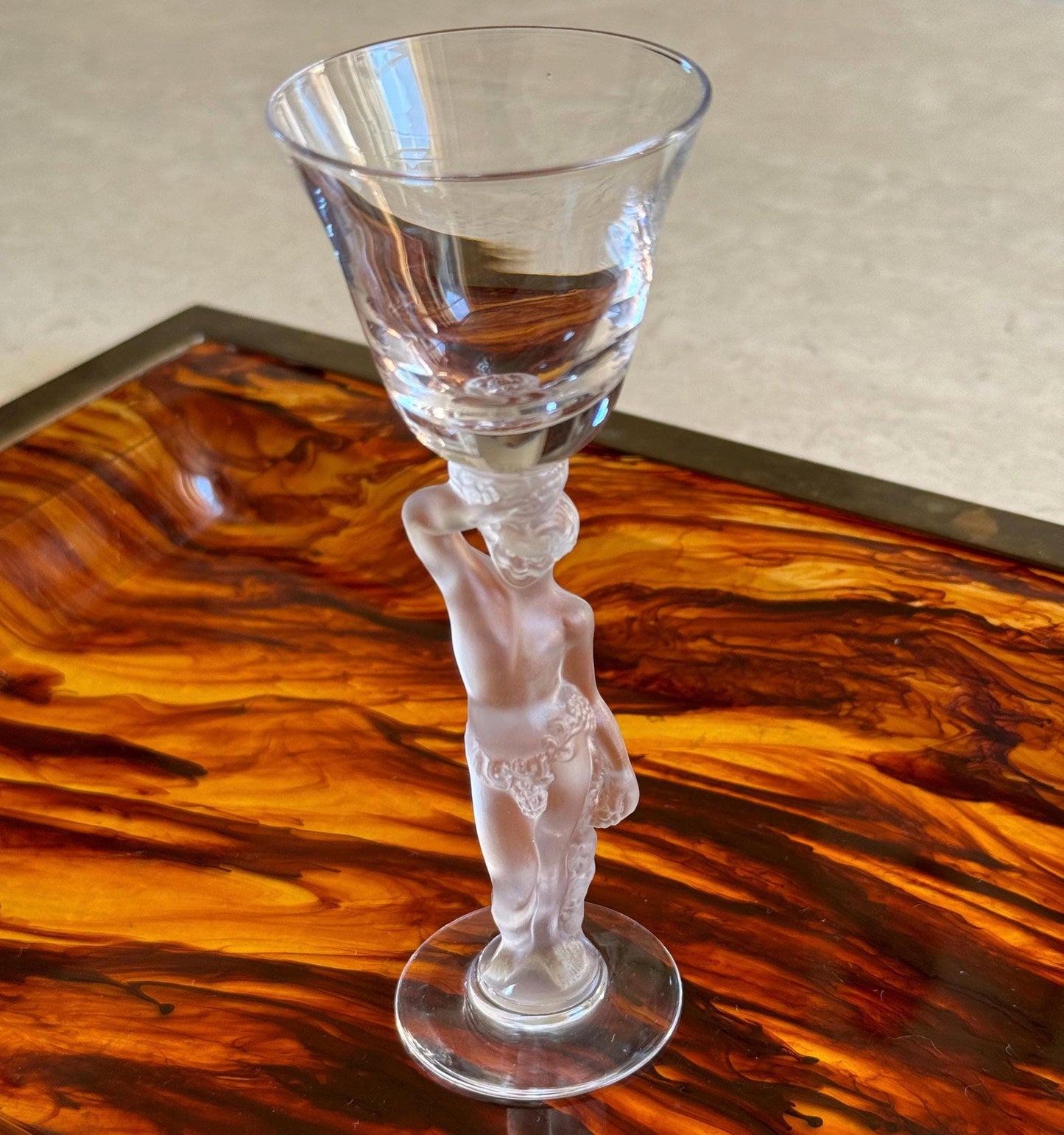 Crystal "God of Wine" Liqueur Glass