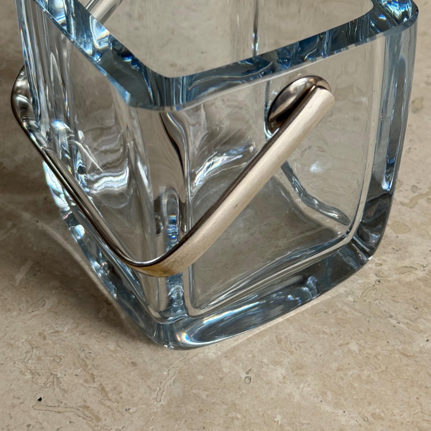Swedish Crystal Ice Bucket by Strombergshyttan