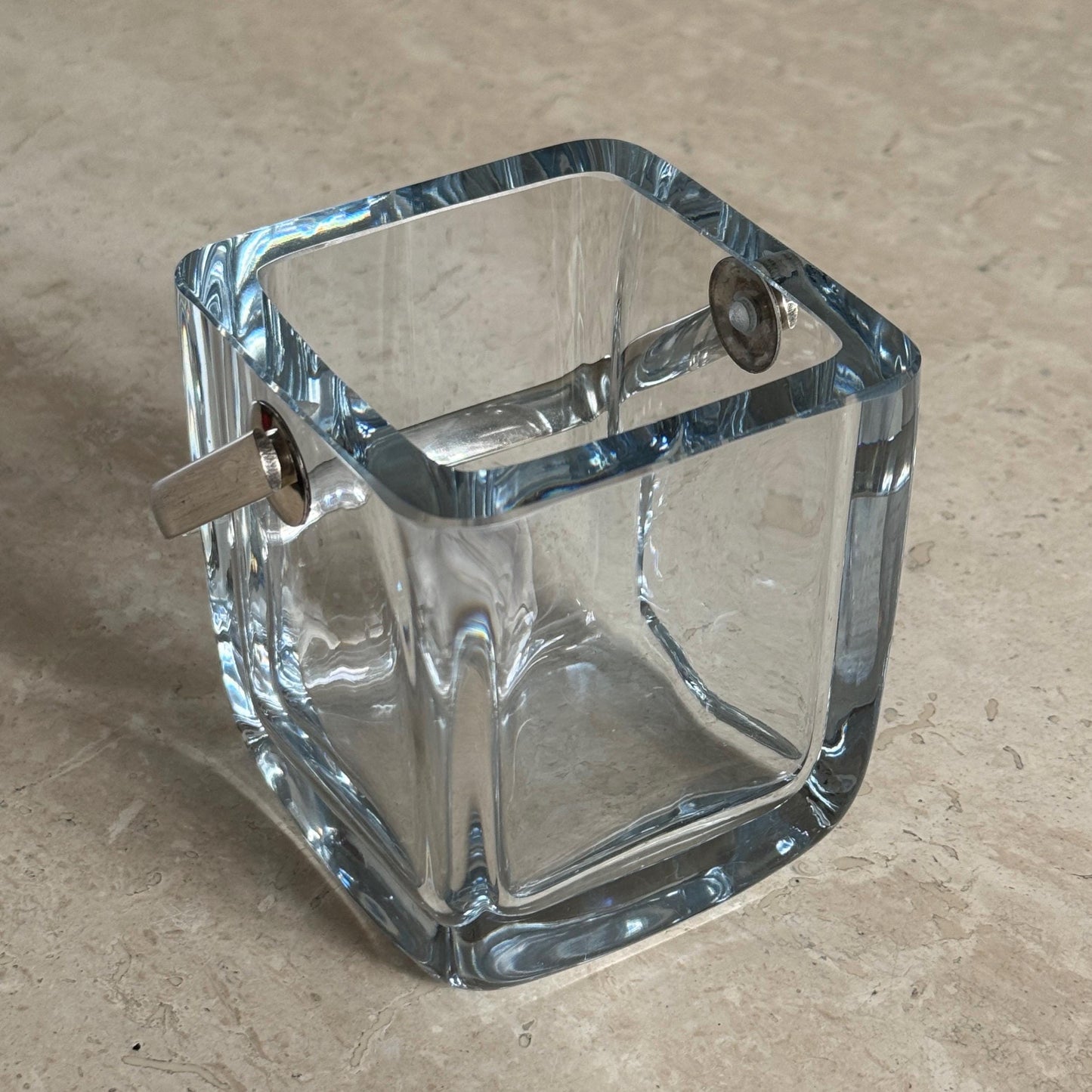 Swedish Crystal Ice Bucket by Strombergshyttan