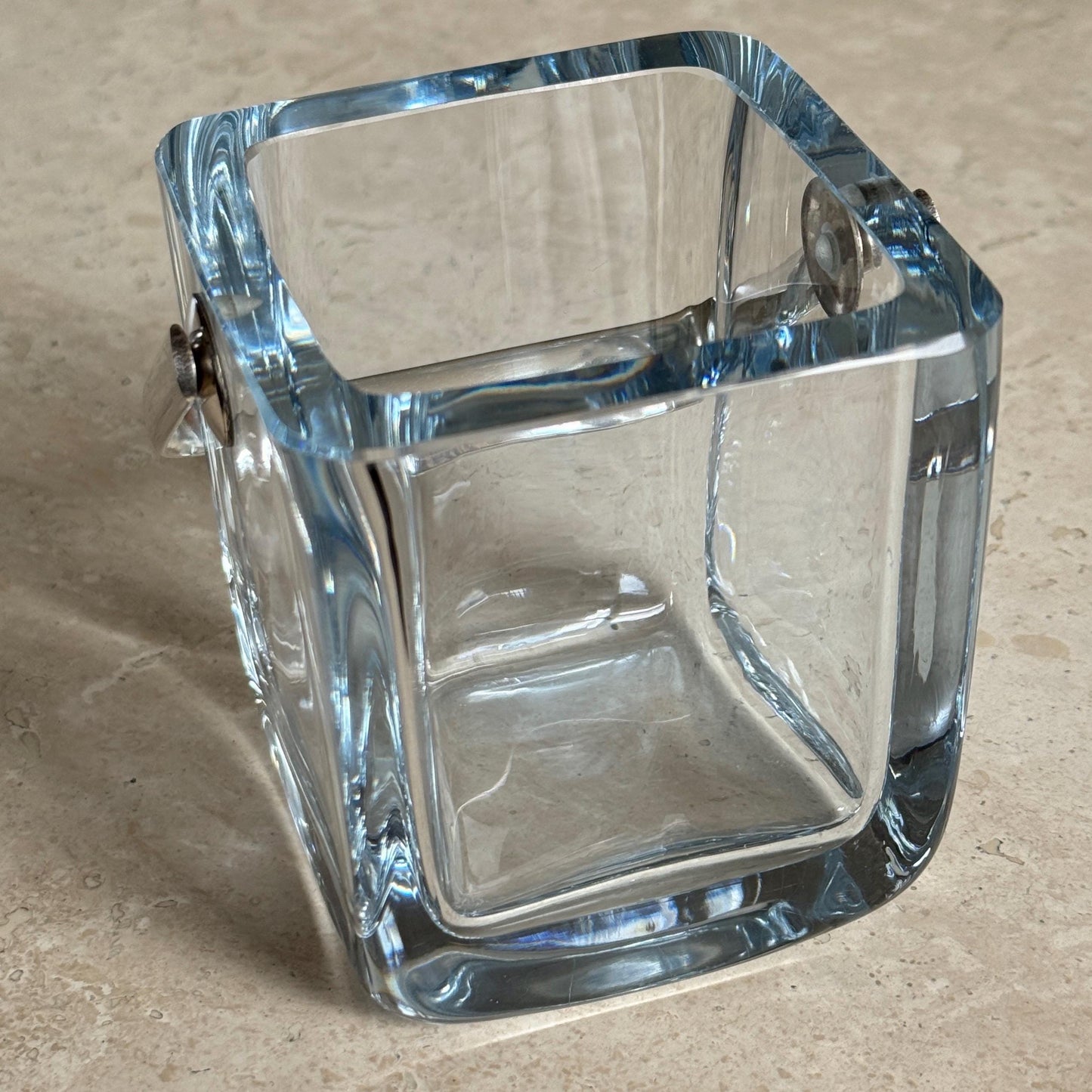 Swedish Crystal Ice Bucket by Strombergshyttan