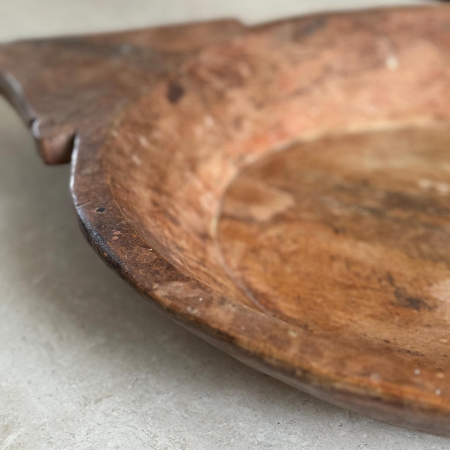 Indian Teak Dough Bowl