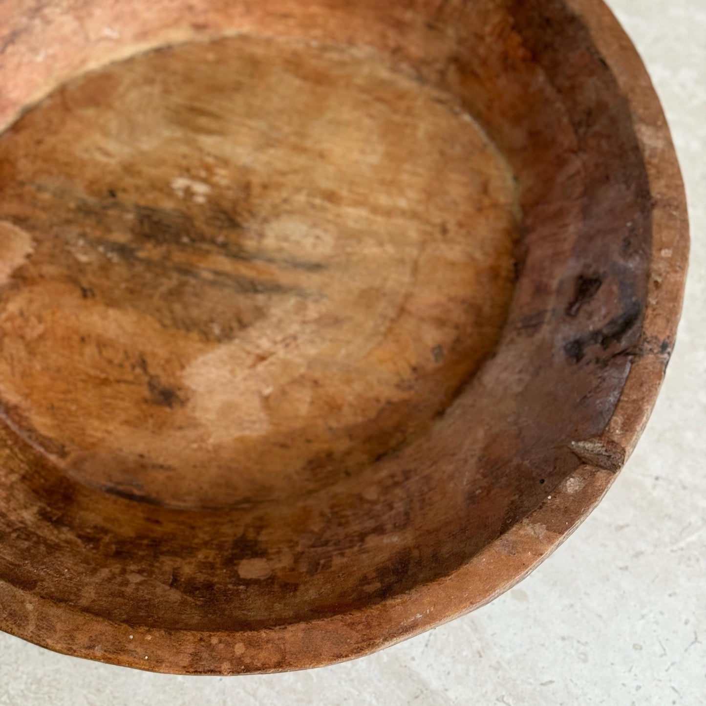 Indian Teak Dough Bowl