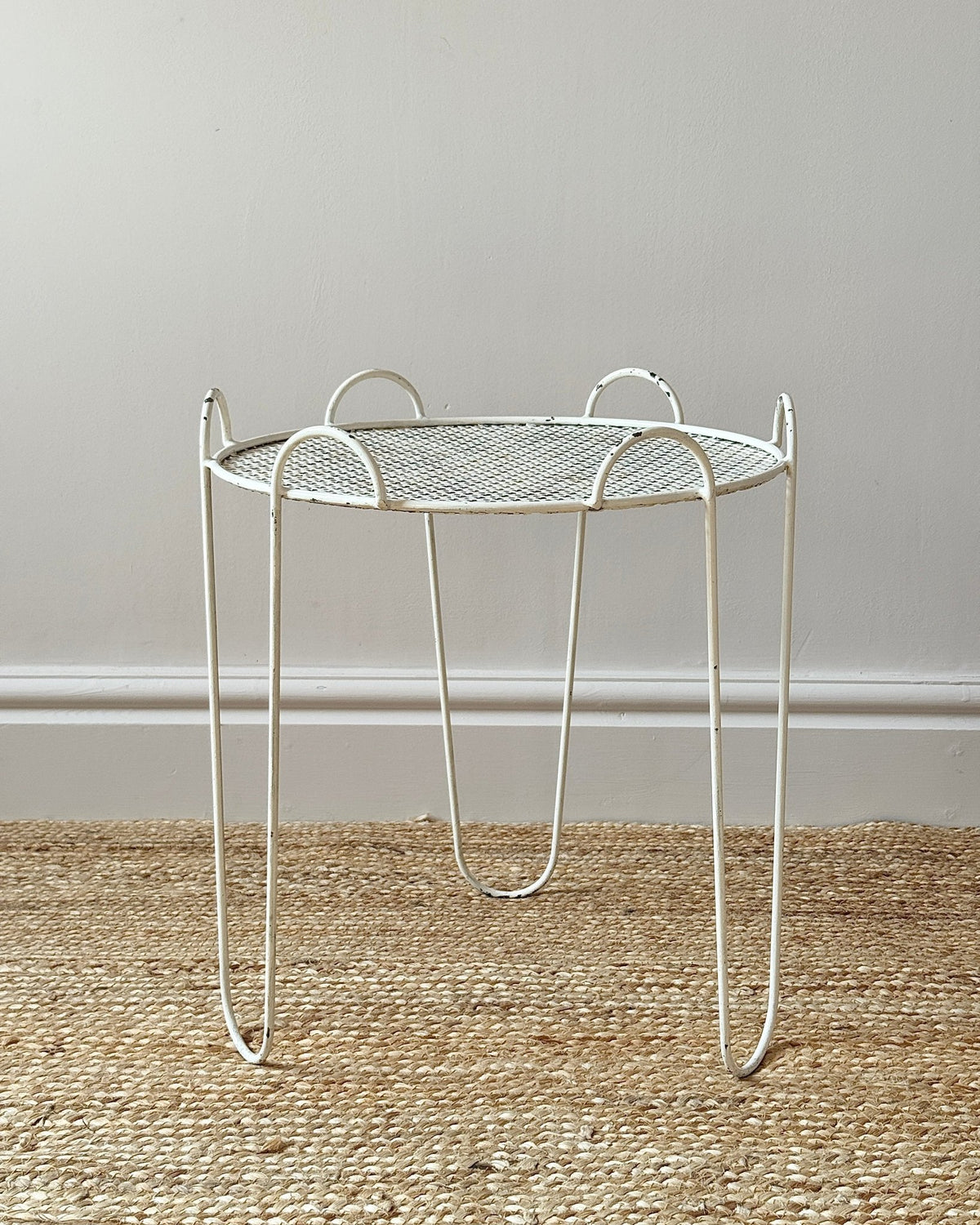 Perforated Metal Tripod Table in the manner of Mathieu Matégot, c.1950 - Club Sourced