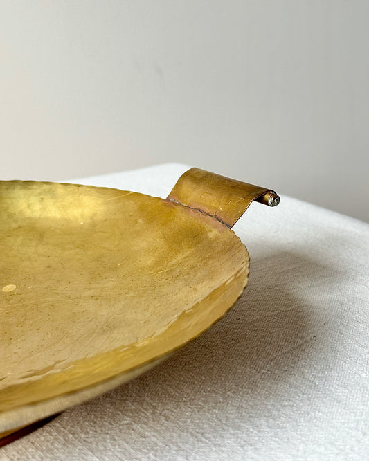 Swedish Hammered Brass Dish, Steneby Hemslöjd