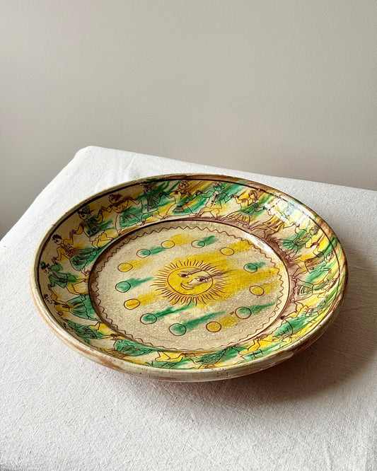 Vintage Mexican Folk Art Plate