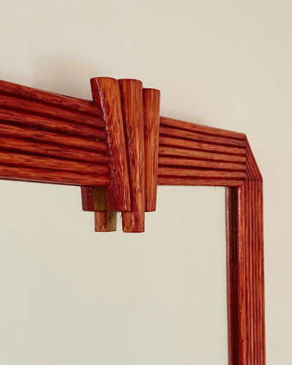 Orange Pencil Reed Mirror, 1980s
